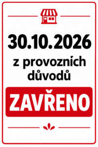 30.10.2026 Zavřeno